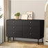 6 Chest of Drawers Tallboy Storage Cabinet Dresser Black