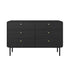 6 Chest of Drawers Tallboy Storage Cabinet Dresser Black