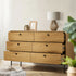 6 Chest of Drawers Tallboy Storage Cabinet Dresser Natural