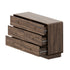 Oikiture 6 Drawer Lowboy Chest of Drawers 120cm, Metal Handle Dresser, Walnut