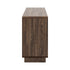 Oikiture 6 Drawer Lowboy Chest of Drawers 120cm, Metal Handle Dresser, Walnut