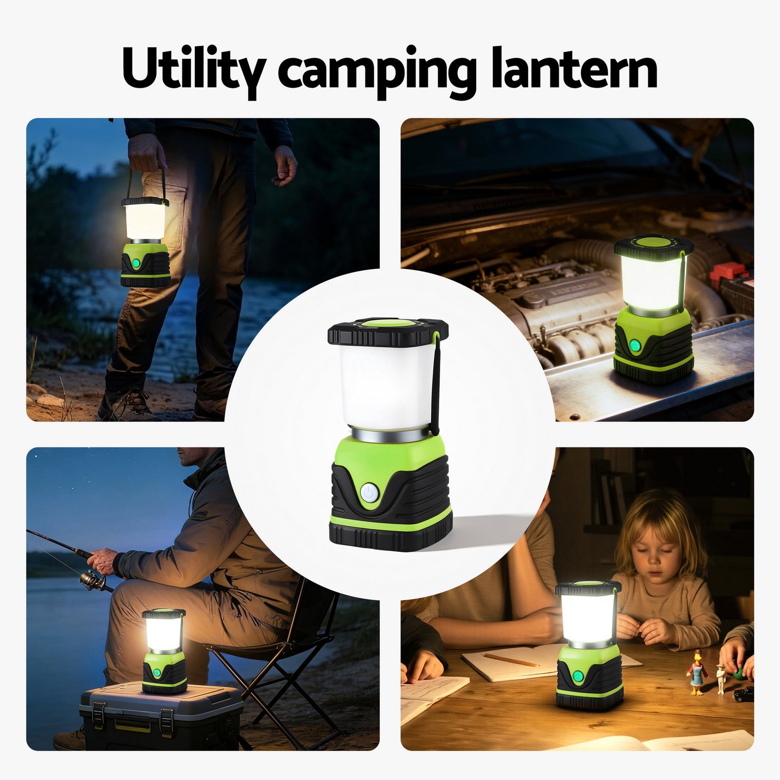 2-Pack LED Camping Lanterns, 1000LM Super Bright Waterproof Portable Emergency Tent Lights