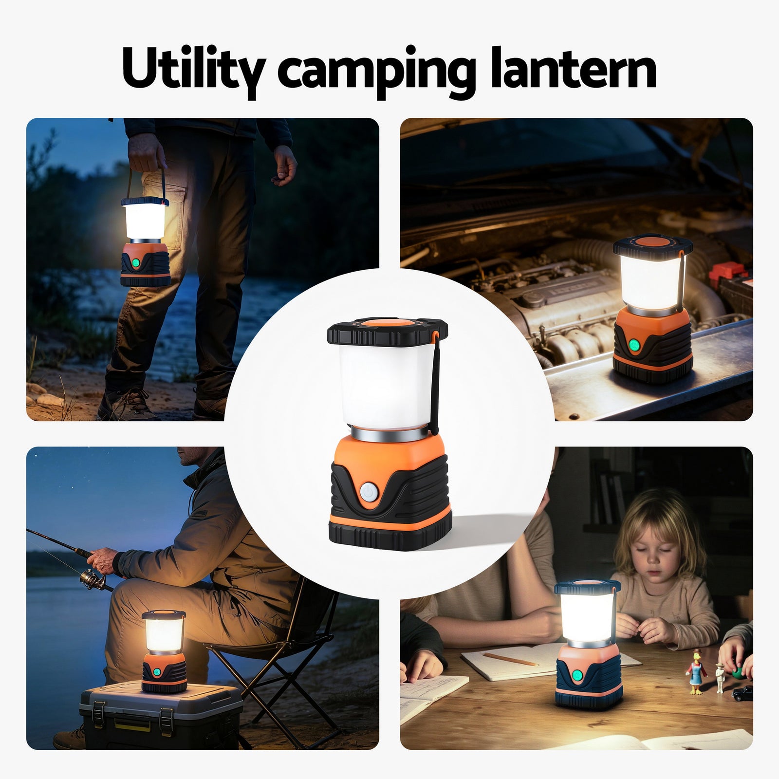 2-Pack LED Camping Lanterns, 1000LM Super Bright Waterproof Portable Emergency Tent Lights