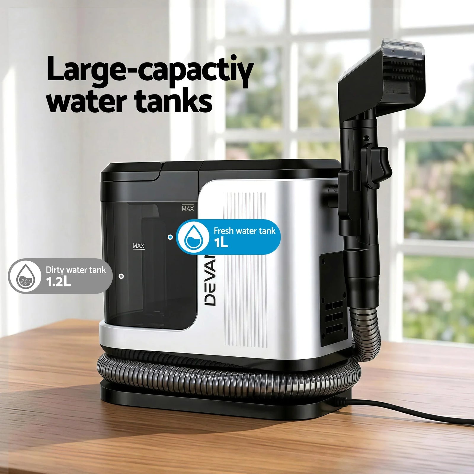 Carpet Washer Vacuum Cleaner 600W 13kpa Hose Self-Cleaning Function