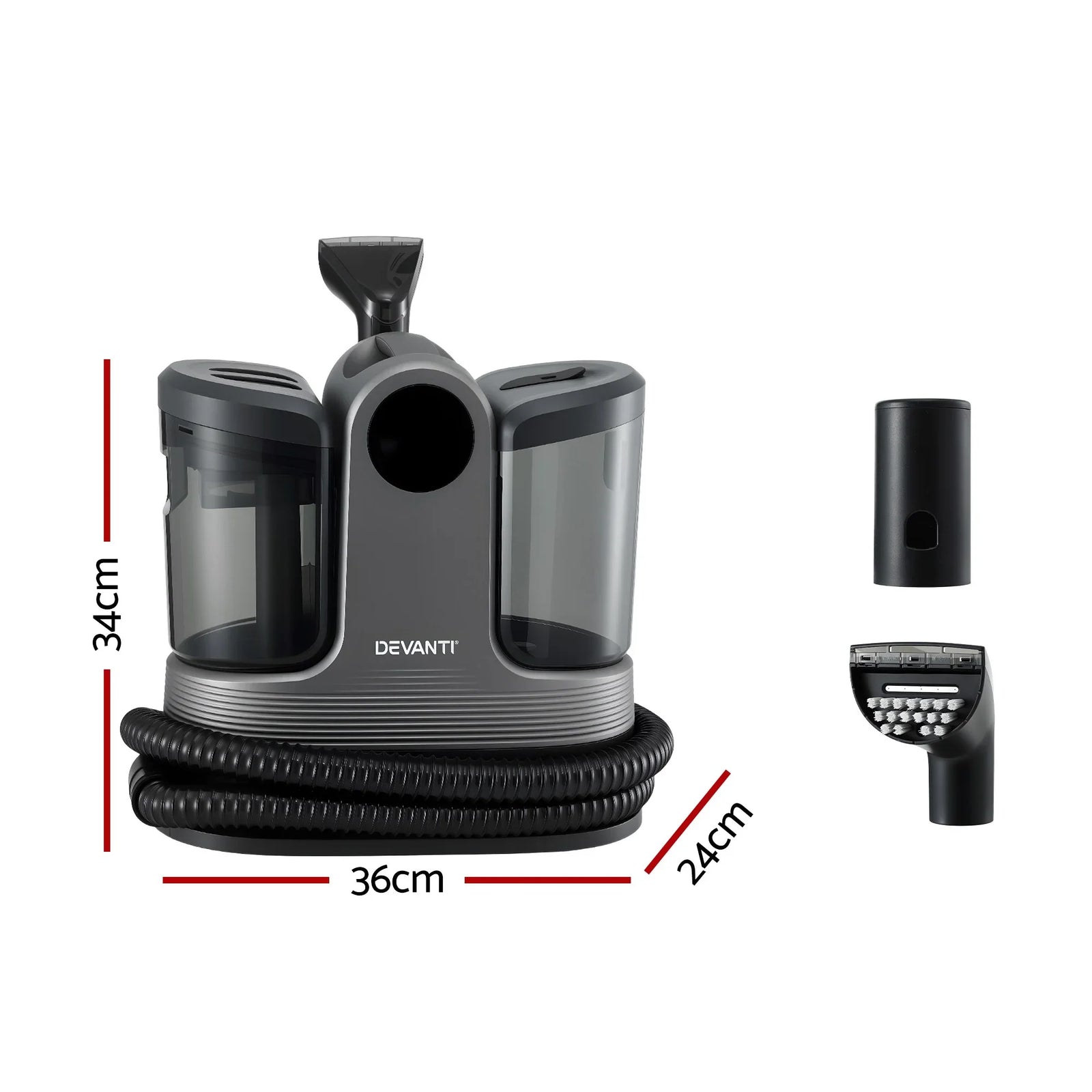 Carpet Washer Handheld Vacuum Cleaner 1700W 11kpa Rapid Heating Black