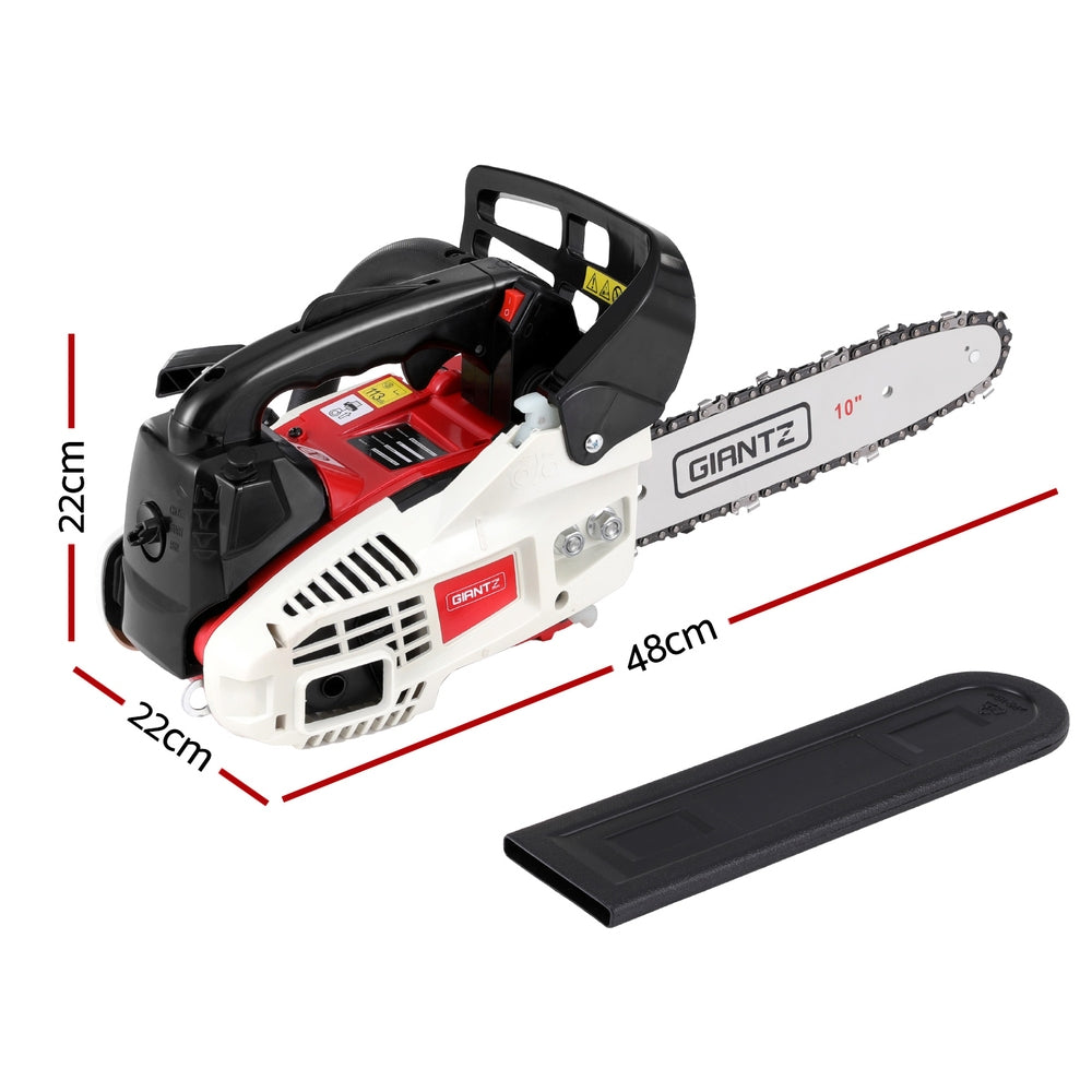 25cc Pro‑Series Petrol Chainsaw – 10" Bar, Lightweight 3.8kg, Low Kickback