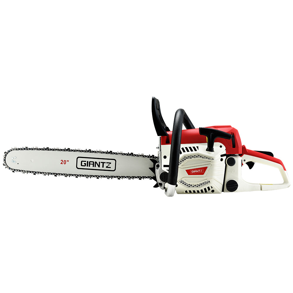 Giantz 58cc Petrol Chainsaw 20 Inch Bar Chain Saw Tree Pruner 2 Stroke E-Start