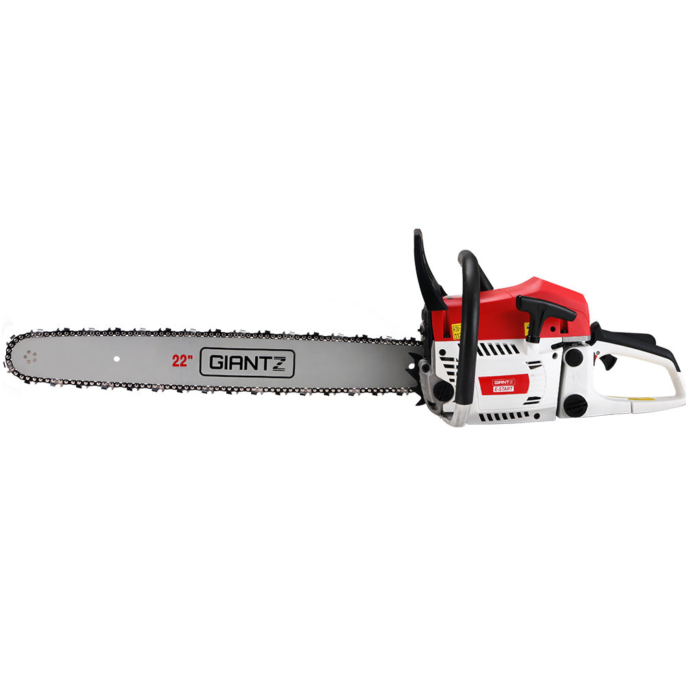 62cc Petrol Chainsaw 22" Bar Pro Series 5.2HP High Power Tree Cutting Saw Kit