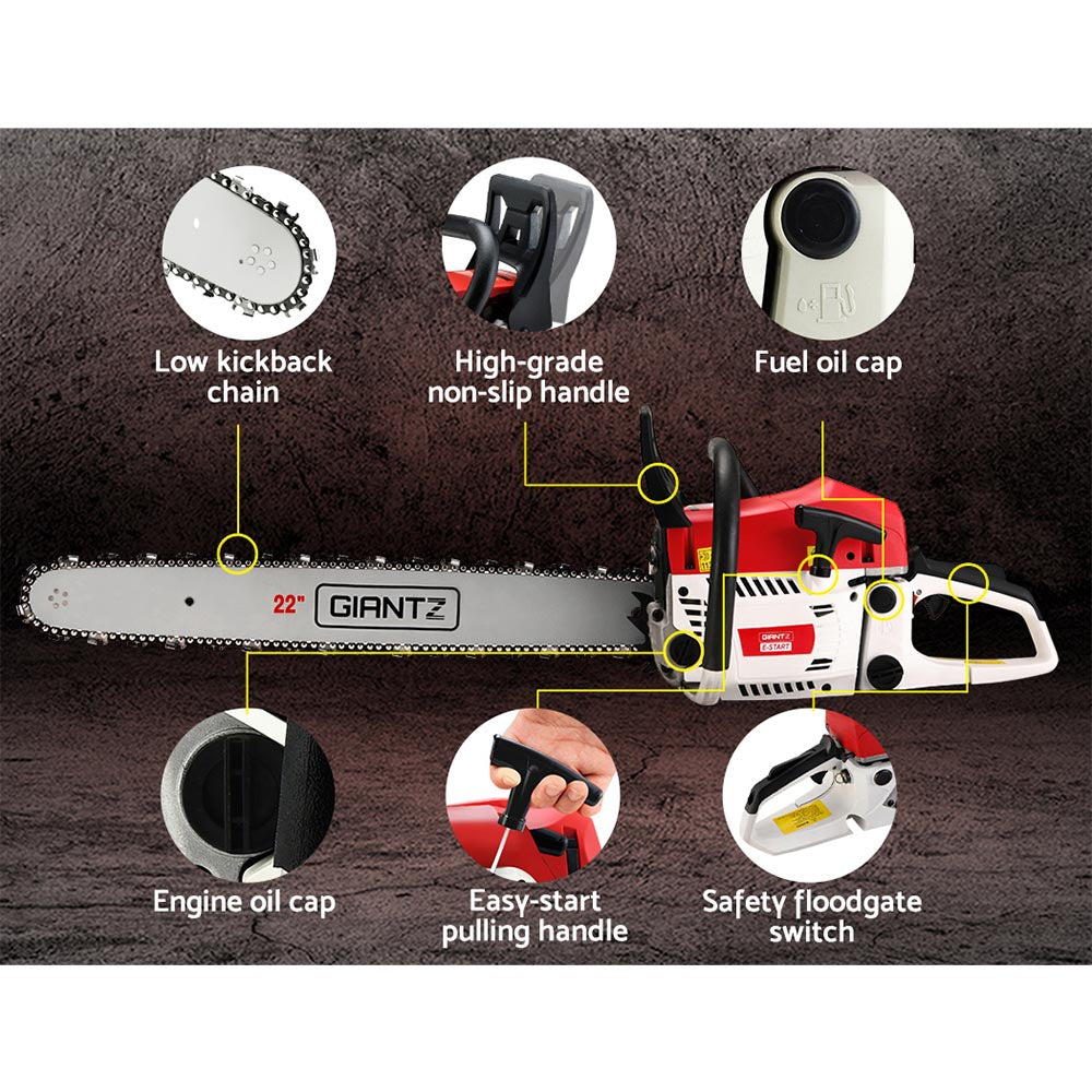 Giantz Chainsaw Petrol 62CC 22