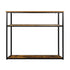 Hall Console Table 3 Tiers Shelves Metal&Wooden