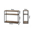 Hall Console Table 3 Tiers Shelves Metal&Wooden