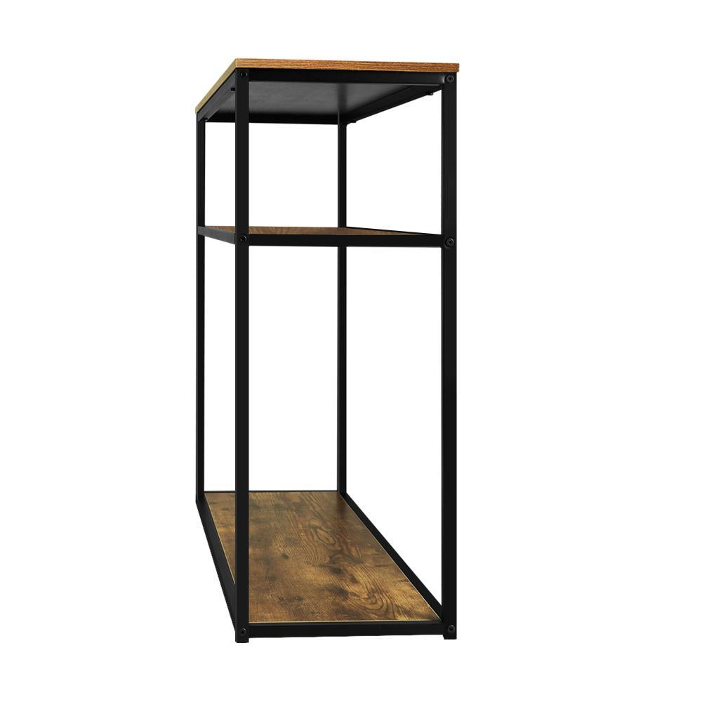 Hall Console Table 3 Tiers Shelves Metal&Wooden