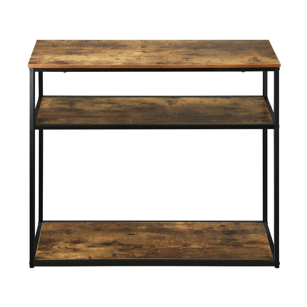Hall Console Table 3 Tiers Shelves Metal&Wooden