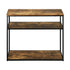 Hall Console Table 3 Tiers Shelves Metal&Wooden