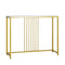 Console Table Marble-like Tabletop Steel Frame