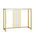 Console Table Marble-like Tabletop Steel Frame