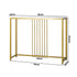 Console Table Marble-like Tabletop Steel Frame