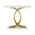 Console Table Hallway Marble Effect Narrow Desk White&Gold