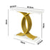 Console Table Hallway Marble Effect Narrow Desk White&Gold