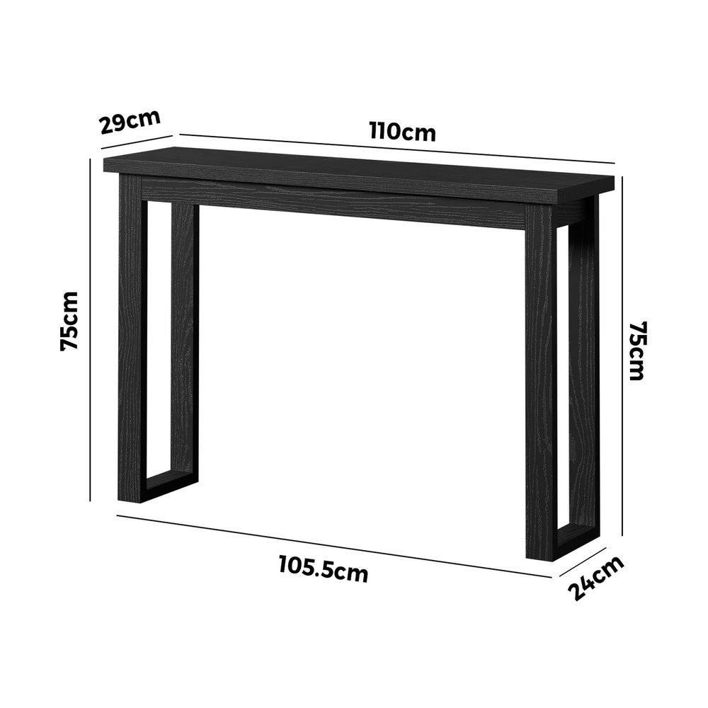 Oikiture Hallway Console Table Narrow Display Shelf Black