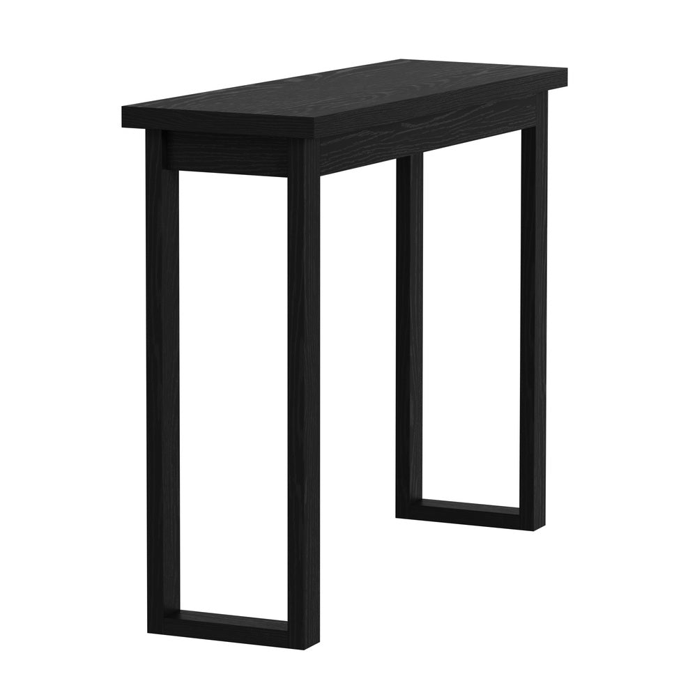 Oikiture Hallway Console Table Narrow Display Shelf Black