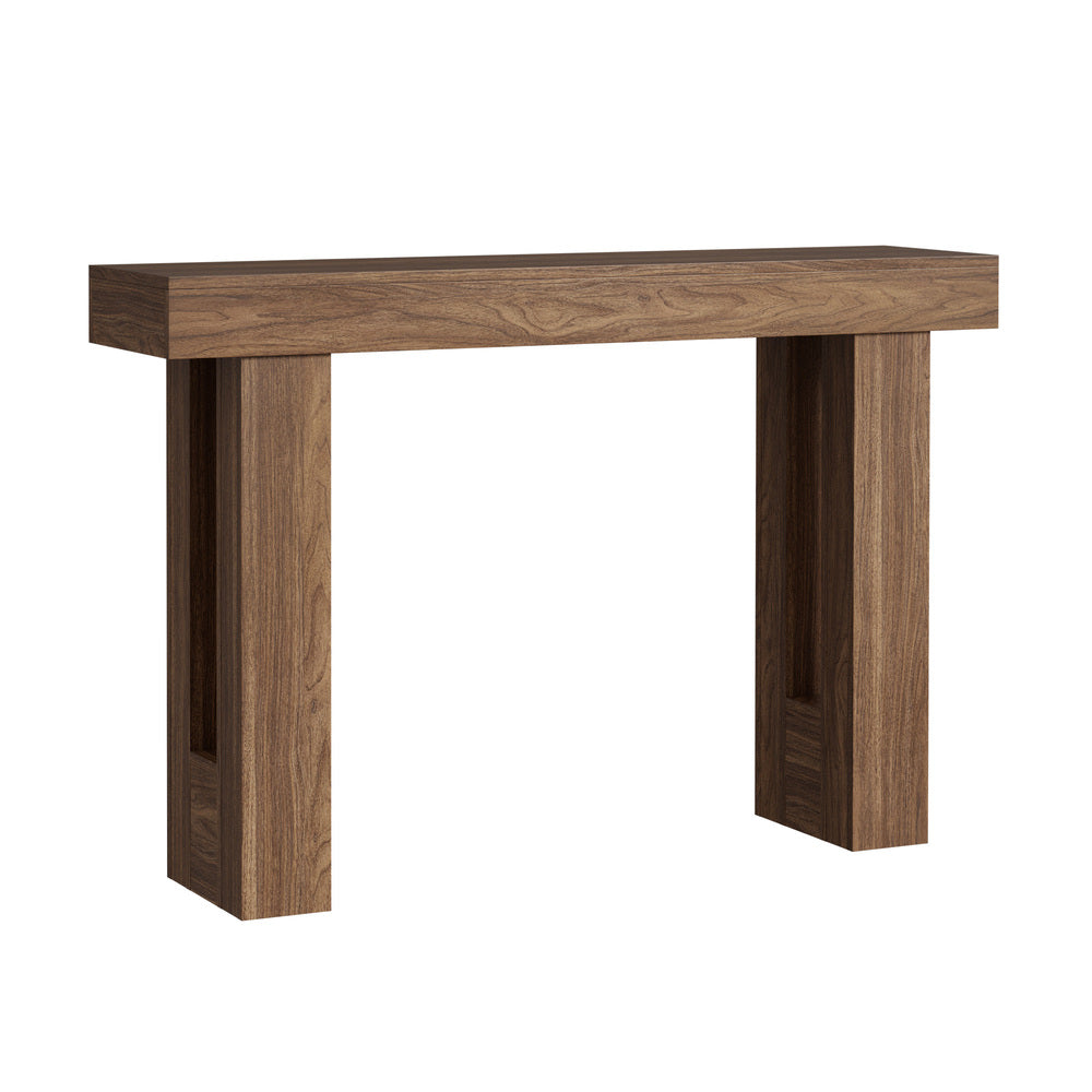 Oikiture Console Table Rack Walnut