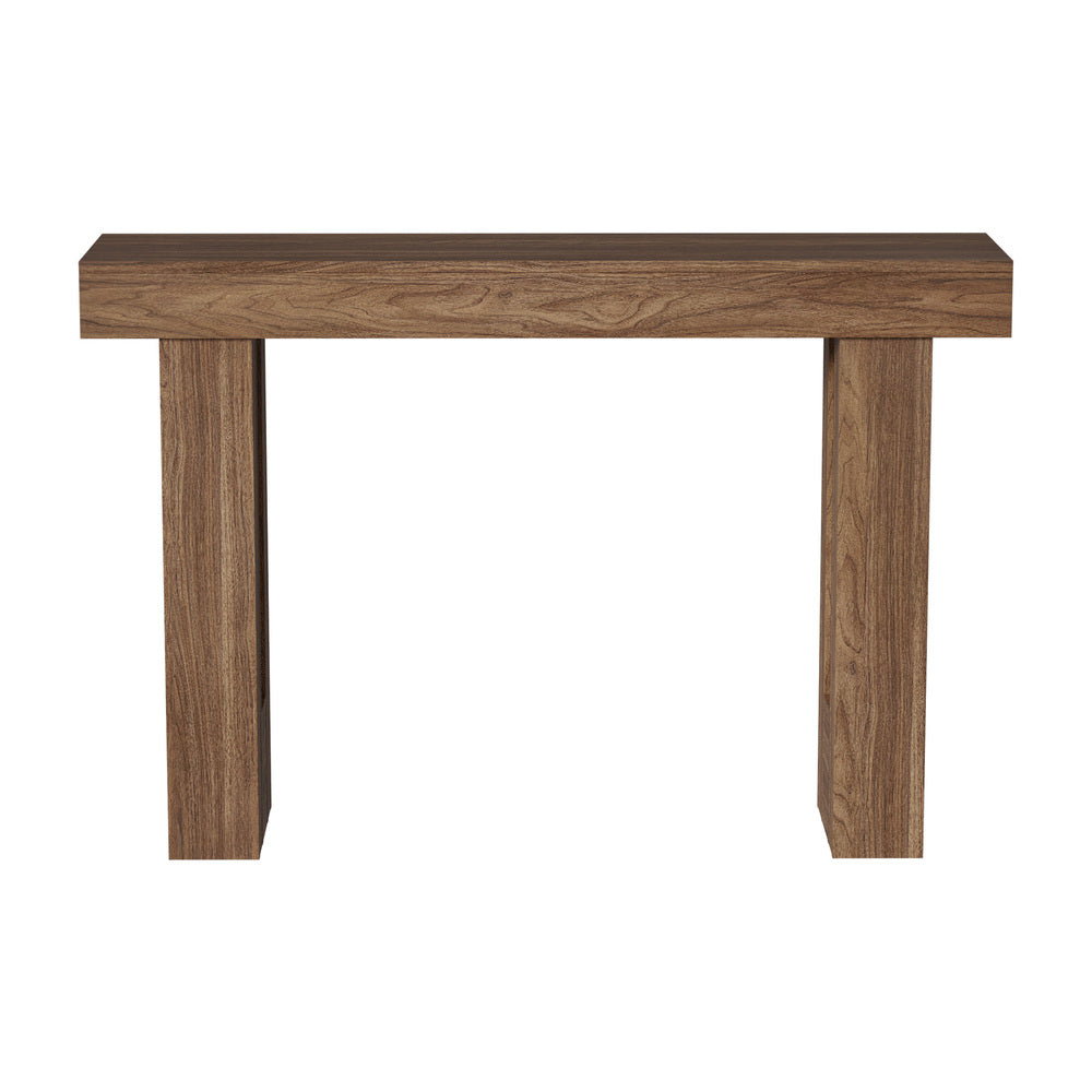 Oikiture Console Table Rack Walnut