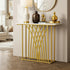 Console Table Hallway Marble Effect Tabletop Desk White&Gold