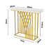 Console Table Hallway Marble Effect Tabletop Desk White&Gold