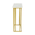 Console Table Hallway Marble Effect Tabletop Desk White&Gold