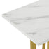 Console Table Hallway Marble Effect Tabletop Desk White&Gold