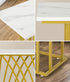 Console Table Hallway Marble Effect Tabletop Desk White&Gold