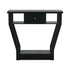 Console Table – Angled Legs, 3‑Tier Design, Drawer, Black