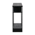 Console Table – Angled Legs, 3‑Tier Design, Drawer, Black