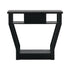Console Table – Angled Legs, 3‑Tier Design, Drawer, Black