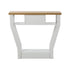 Console Table – Angled Legs, 3‑Tier Design, Drawer, White/Natural