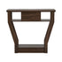 Console Table – Angled Legs, 3‑Tier Design, Drawer, Walnut