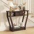 Console Table – Angled Legs, 3‑Tier Design, Drawer, Walnut