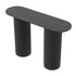 Oikiture Console Table Oval Hallway Desk Black
