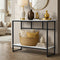 Console Table Hallway Marble Effect Metal Table Display WH&BK
