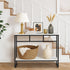 Console Table Hallway Marble Effect Metal Table Display WH&BK