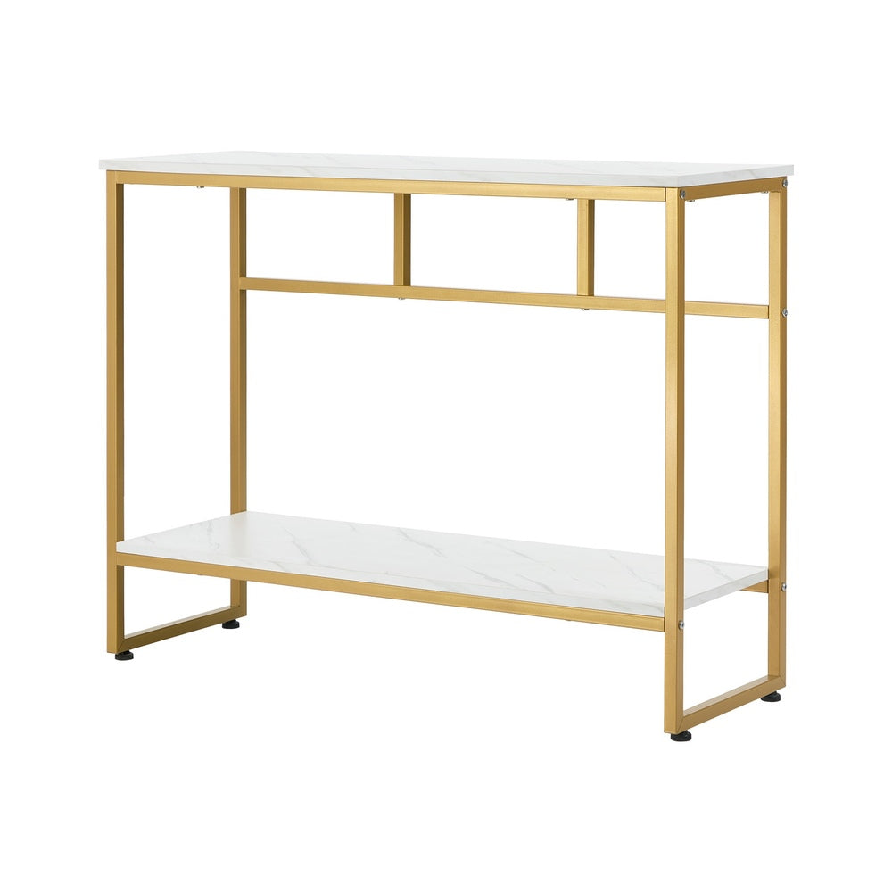 Console Table Hallway Marble Effect Metal Table Display WH&GD