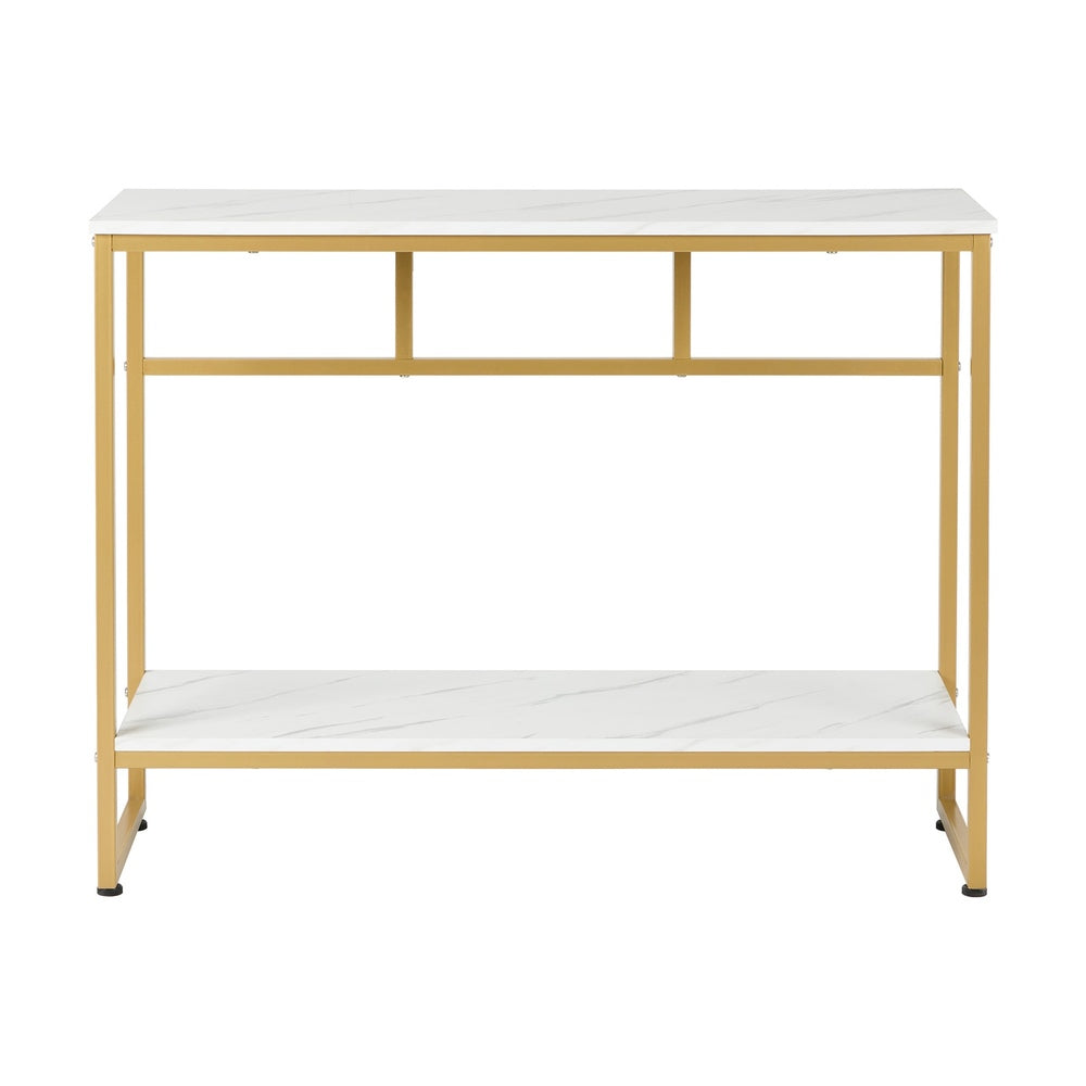 Console Table Hallway Marble Effect Metal Table Display WH&GD