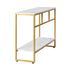 Console Table Hallway Marble Effect Metal Table Display WH&GD