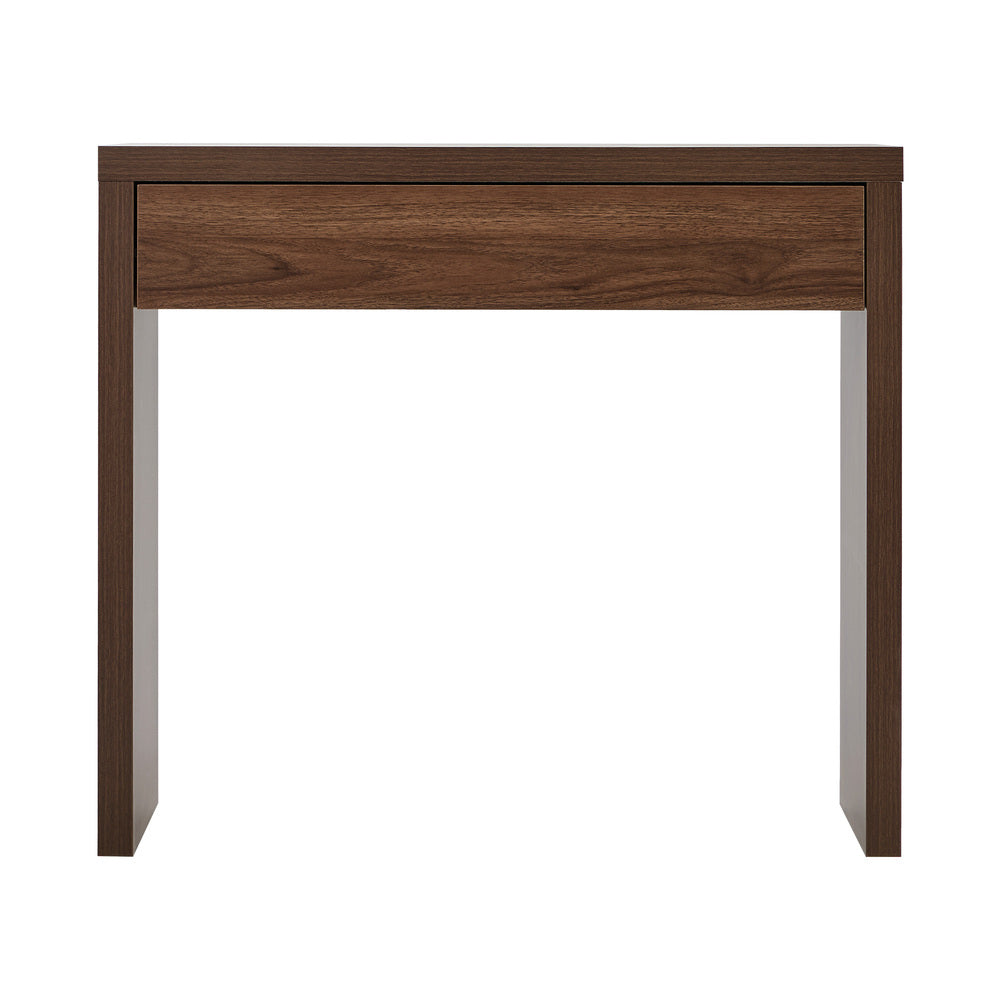 Console Table Wood Sofa Table with Drawer Walnut