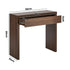 Console Table Wood Sofa Table with Drawer Walnut