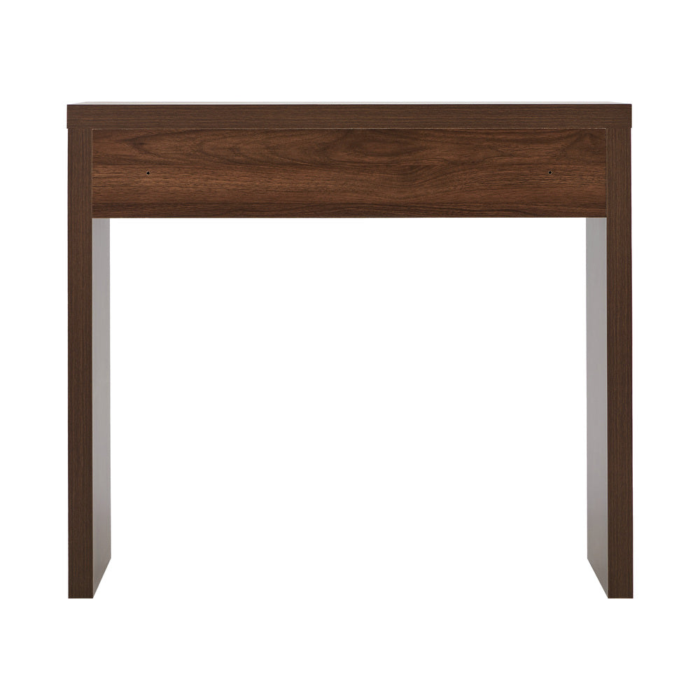 Console Table Wood Sofa Table with Drawer Walnut