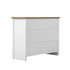 Oikiture Console Table Wood with 2 Drawers