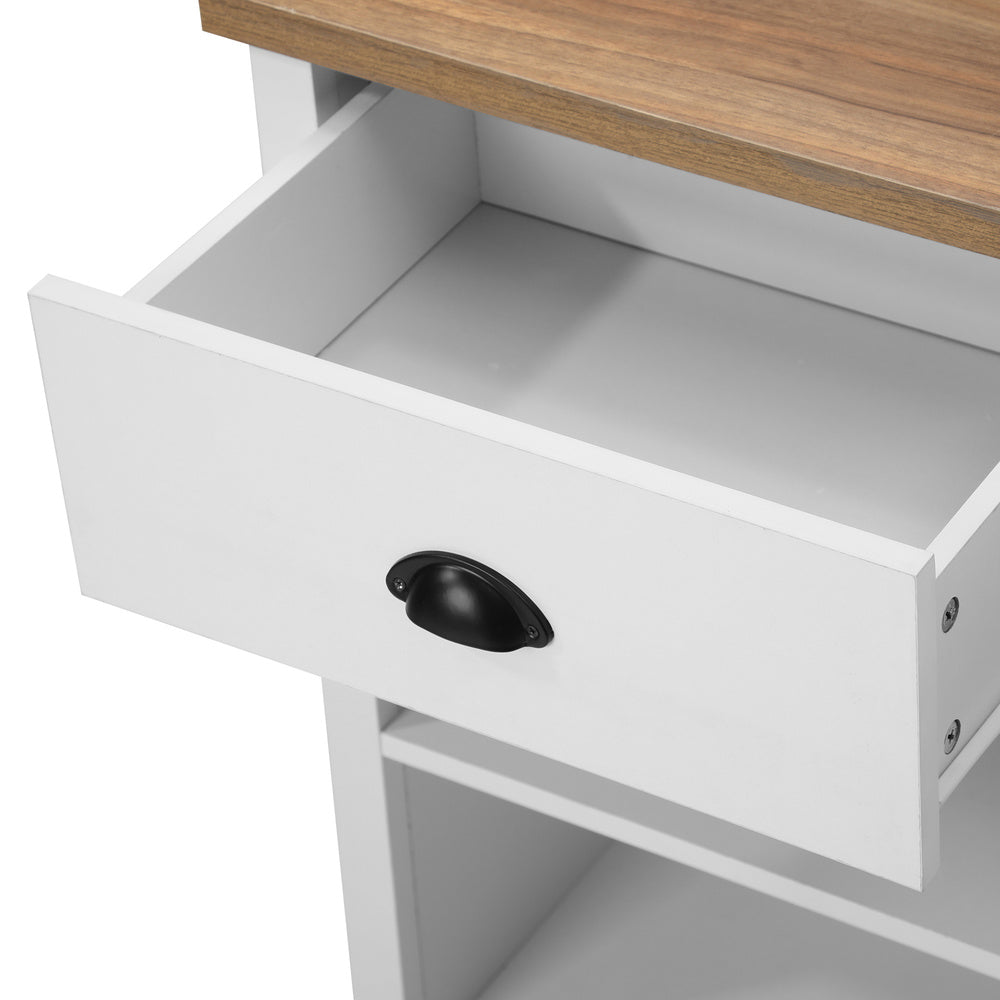 Oikiture Console Table Wood with 2 Drawers