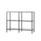 Oikiture Console Table Tempered Glass 3 Shelves Black